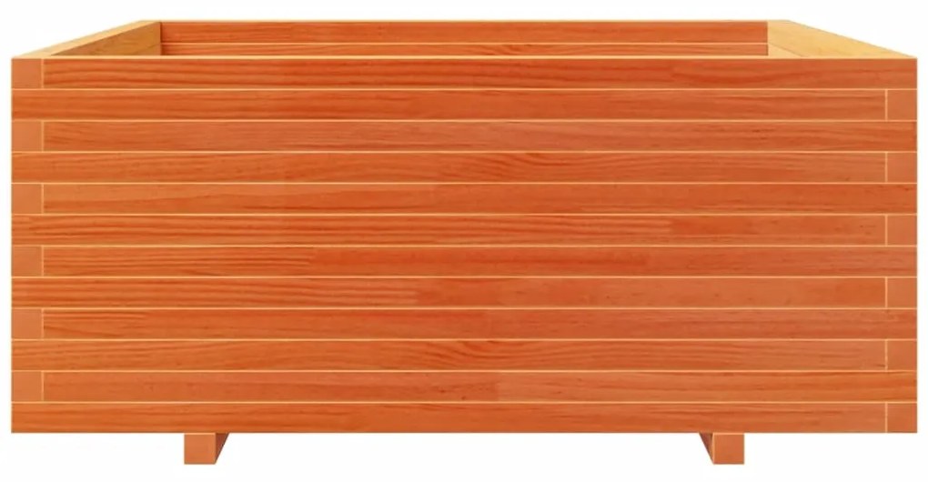 Vaso/floreira jardim 110x110x49,5 cm pinho maciço castanho mel