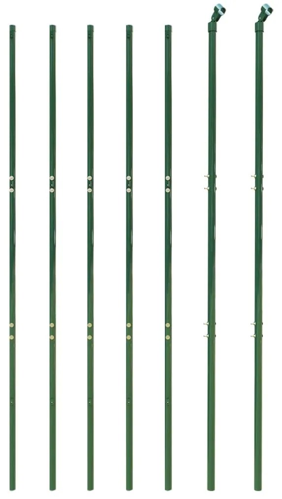 Cerca de malha de arame 1,8x10 m aço galvanizado verde