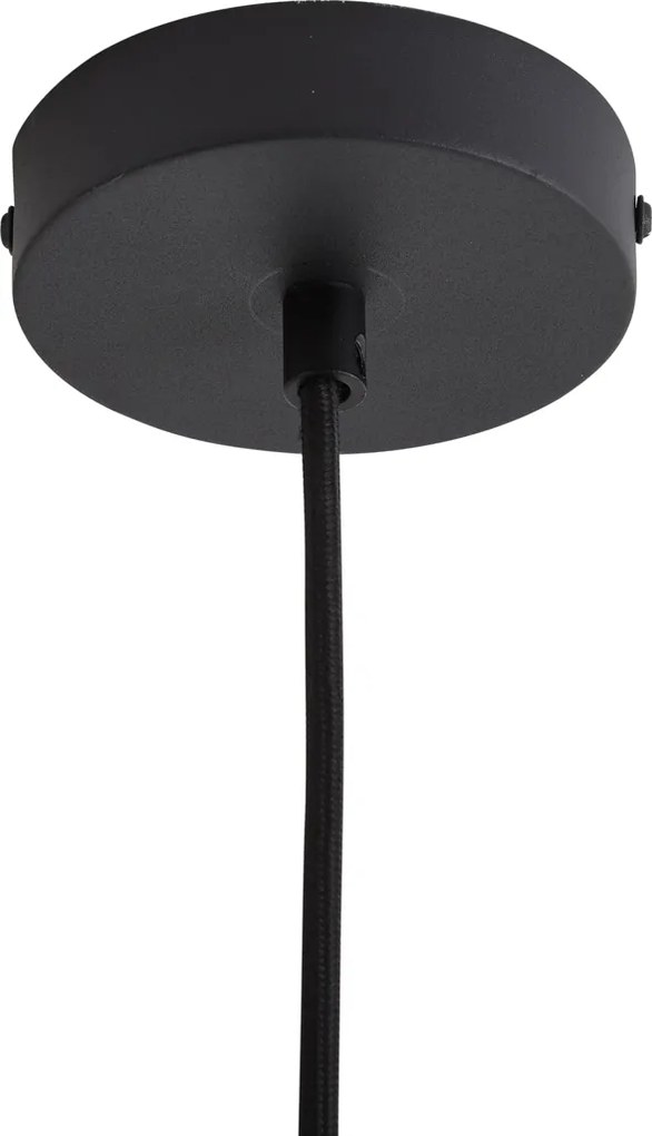 Candeeiro Pendente de Design Preto com Vidro Verde - Kemner
