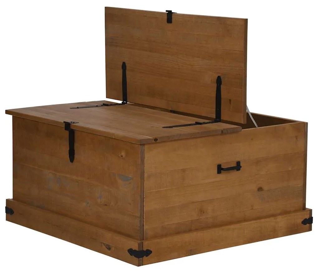 Caixa de arrumação HALDEN 91x91x47 cm pinho maciço