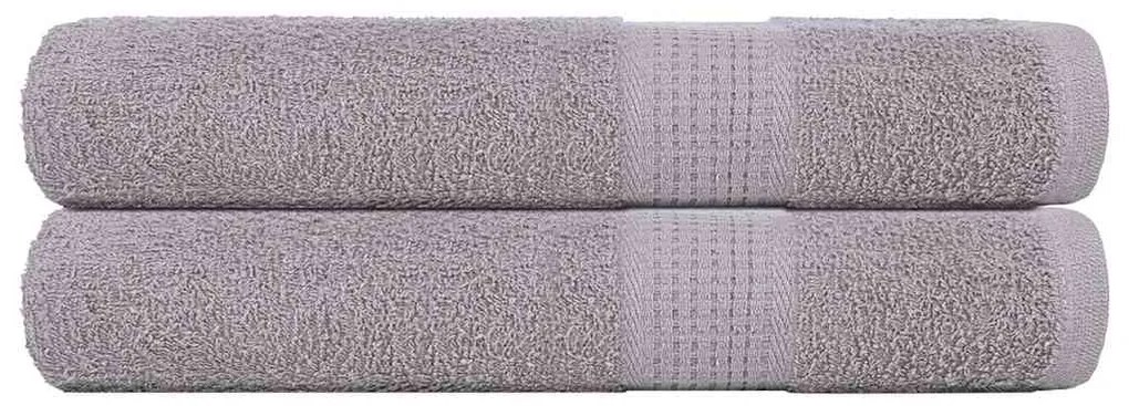 Toalhas 2 pcs 100x200 cm 360 gsm 100% algodão cnzento