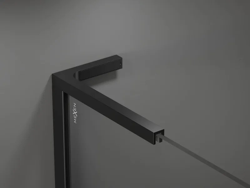 Mexen Velar L Duo cabine de duche deslizante 100 x 90 cm, transparente, preta - 871-100-090-02-03-70