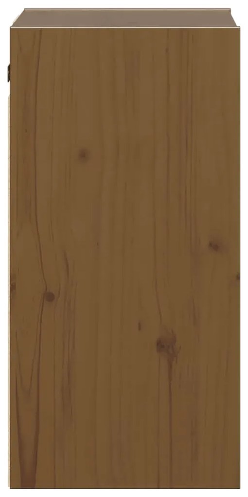 Armários de parede 2 pcs 30x30x60 cm pinho maciço castanho mel