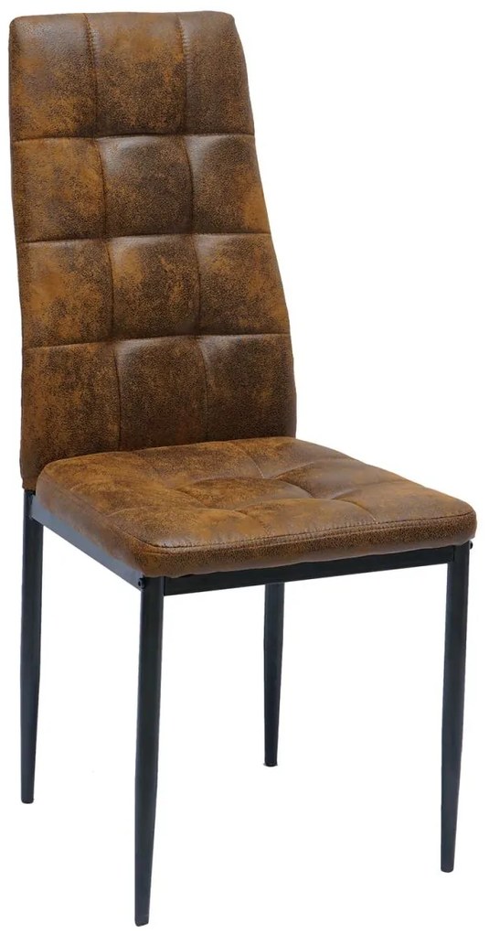 Pack 4 Cadeiras Lan Couro Sintético - Marrom Vintage