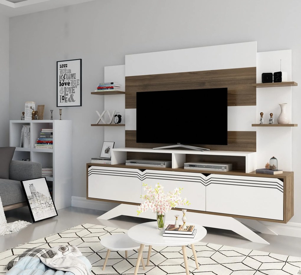 Unidade de TV Delpi – Nogueira – 180x148,6x29,5 cm