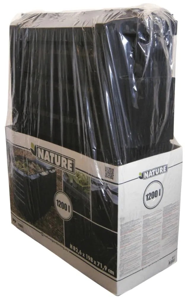 Caixa de compostagem 1200 L preto 6071483
