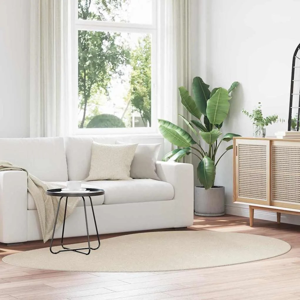 vidaXL Tapetes de área HUARTE Bege 160 x 230 cm Poliéster