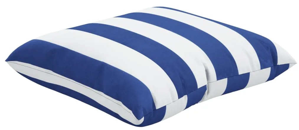 Almofadas decorativas 4pcs 50x50 cm tecido riscas azul/branco