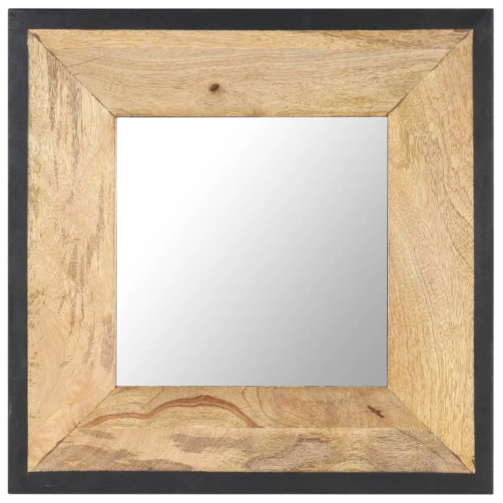 vidaXL Espelho 50x50 cm madeira de mangueira maciça