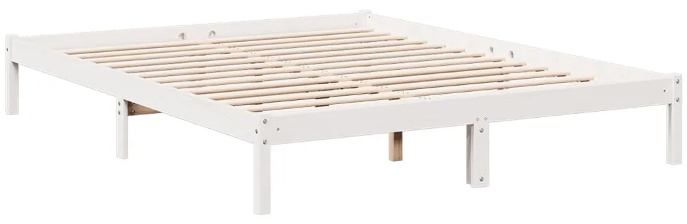 Cama extra longa sem colchão 140x220 cm pinho maciço branco
