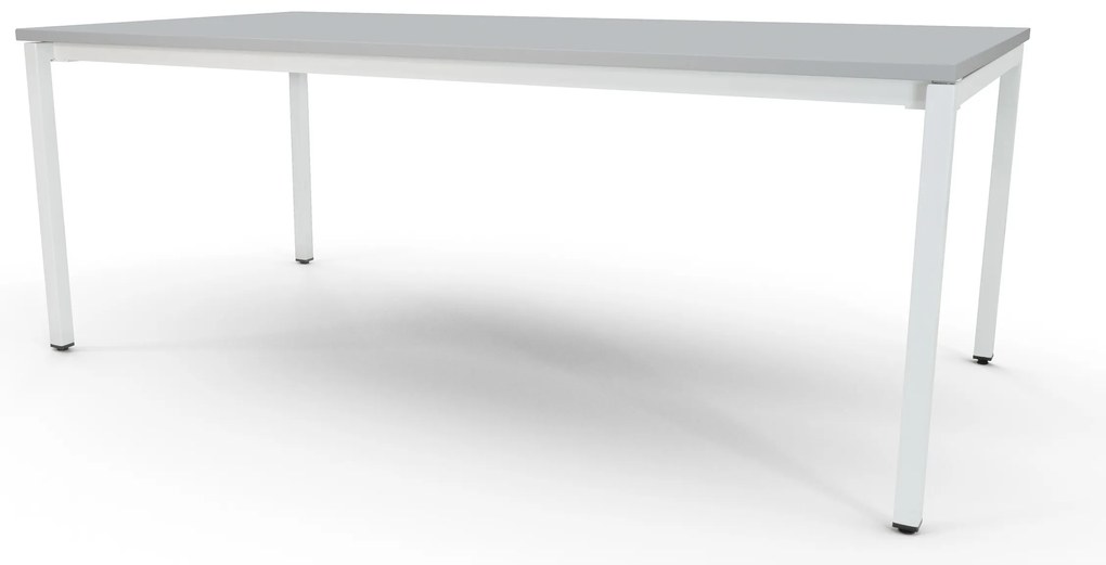 Mesa de Reunião 2400x1200mm - Alfa Branco/Cinza
