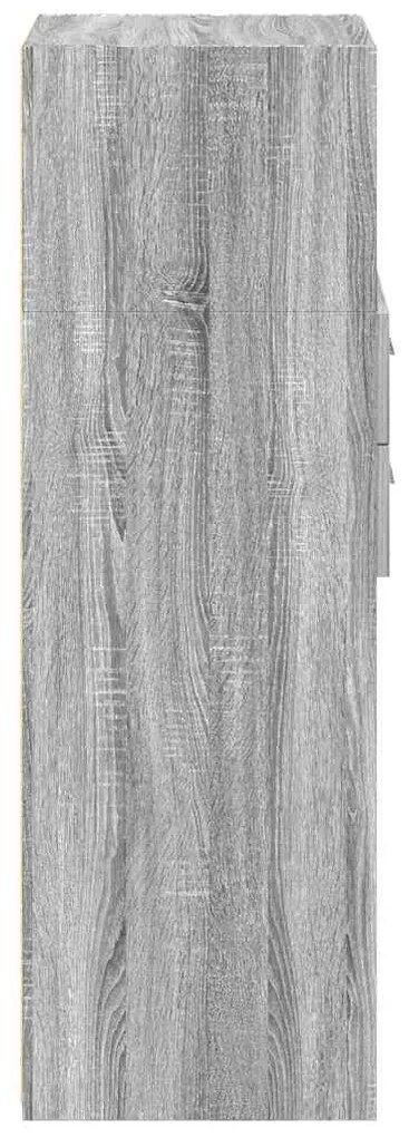 Armário alto 50x42,5x124 cm derivados de madeira cinza sonoma