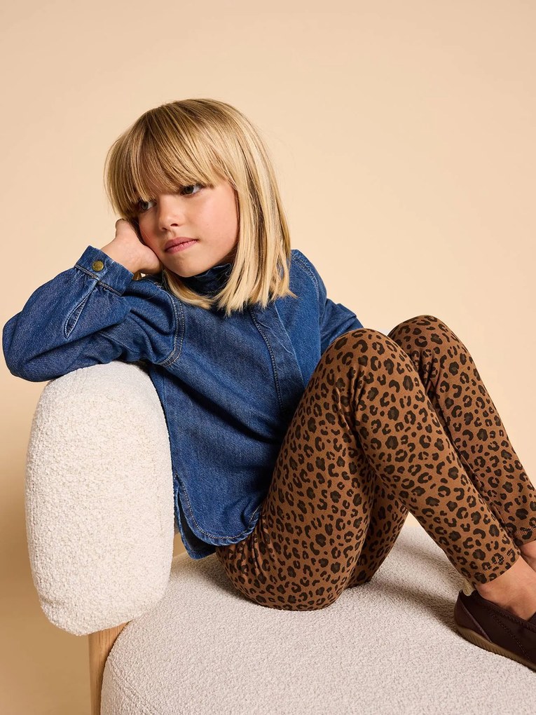 Leggings estampado zebra coleção cápsula mãe-filha ENVIE DE FRAISE, para menina bege