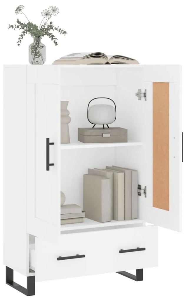 Aparador alto 69,5x31x115 cm derivados de madeira branco