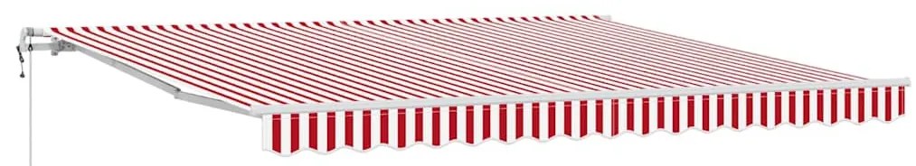 Toldo Retrátil Vermelho e branco 400 × 300 cm Vermelho e branco