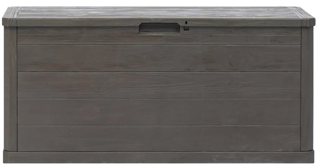 Caixa de arrumação para jardim 280 L castanho