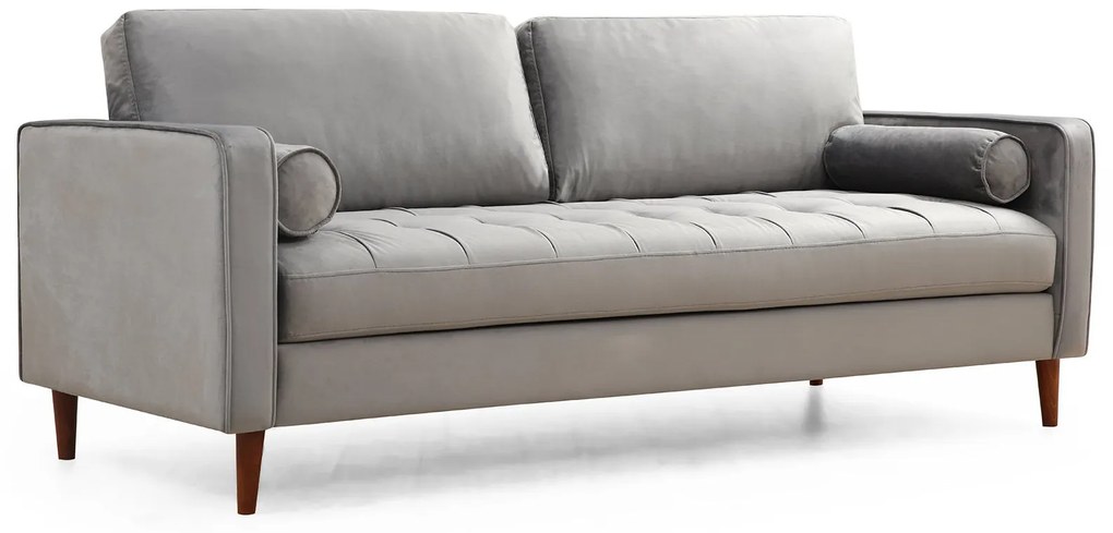 **** Sofá de 3 Lugares Rome – Cinzento Claro – 215x90x70 cm

**