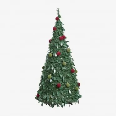 Árvore De Natal Dobrável Com Luzes Led Taimy Vermelho & ↑150 Cm - Sklum