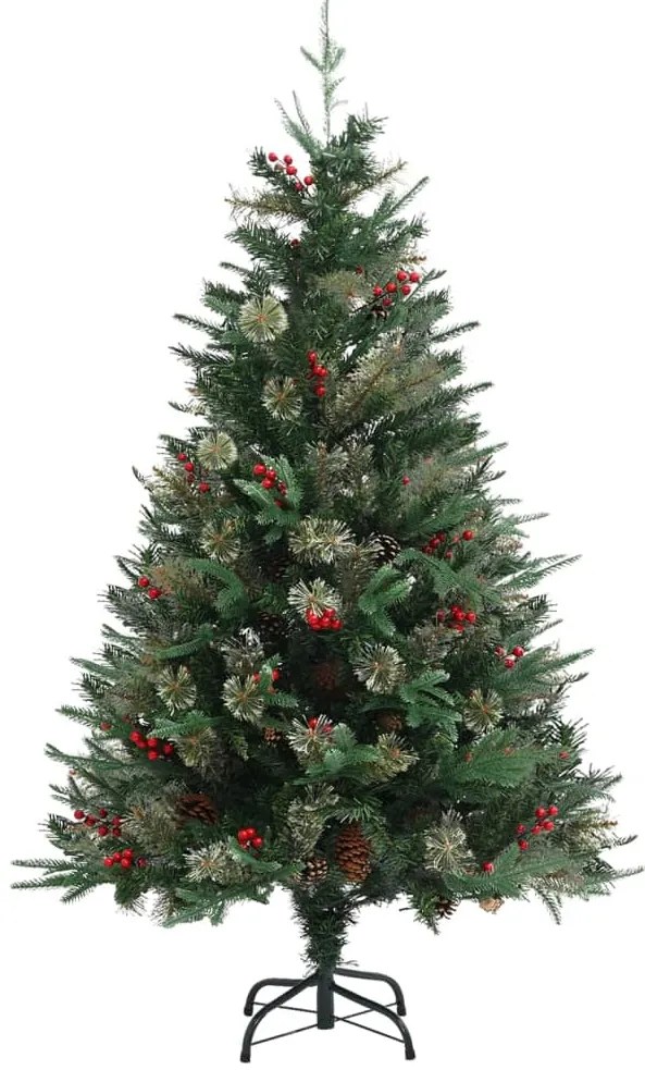 Árvore de Natal com pinhas 120 cm PVC e PE verde