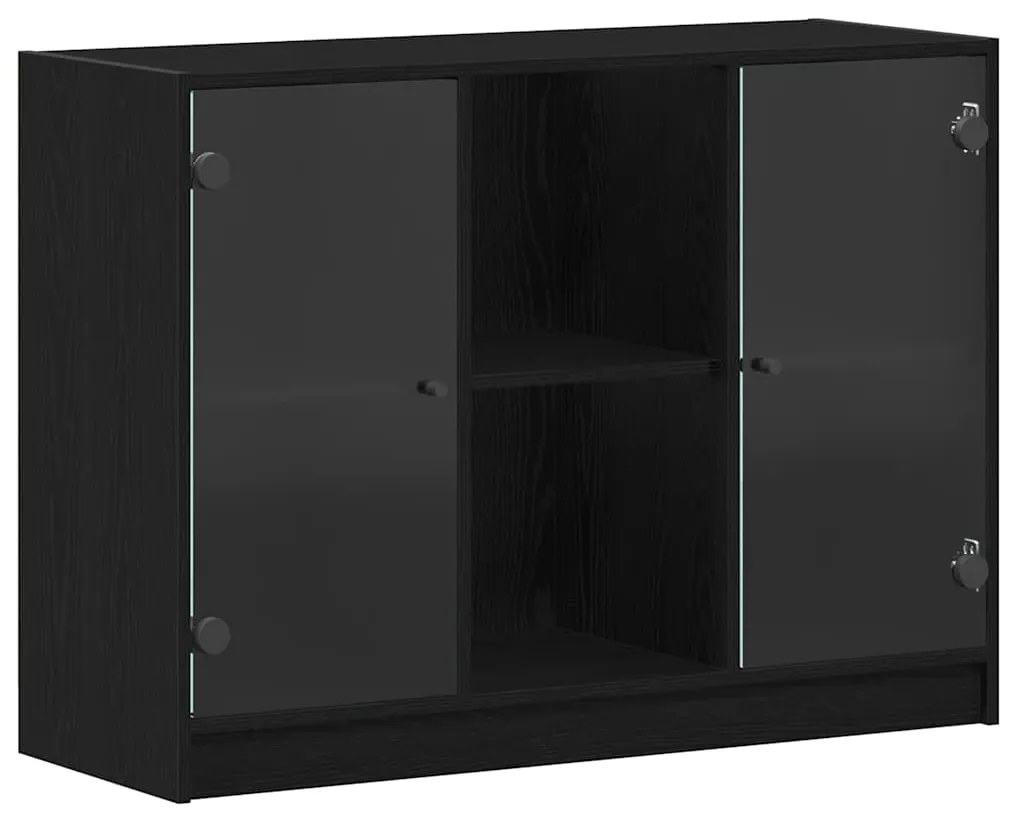 Buffet vidaXL Carvalho Preto 102x37x75,5 cm Madeira Ing.