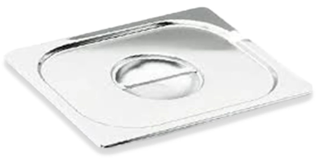 Tampa Inox com Orifício Container Gn 1/6