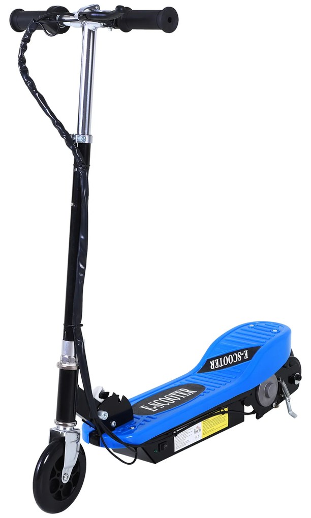 HOMCOM Trotinete Elétrica Dobrável para Crianças e Adolescentes acima de 7 Anos Velocidade de 10km/h 78x37x89-95cm Azul