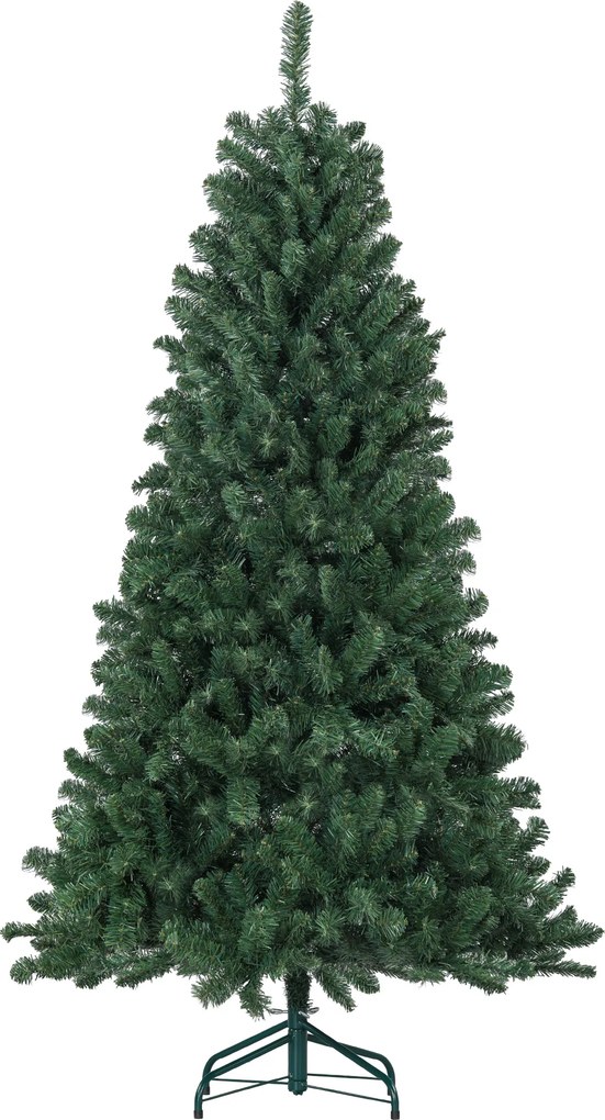 HOMCOM Árvore de Natal Artificial 180 cm com 760 Ramos  e Base Dobrável Árvore de Natal Verde | Aosom Portugal