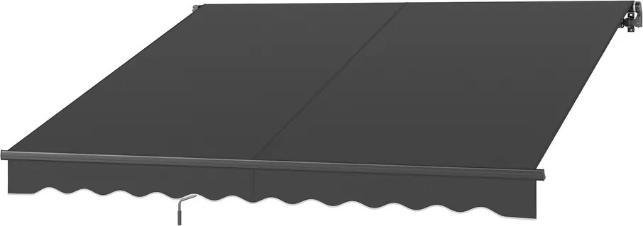 Toldo varanda de braço articulado 300 x 250 cm (C x L), manivela, FPS 50+Cinza