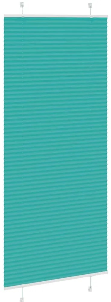 Gasolina verde Plissada Cega 85x200 cm Largura Tecido 84,4 cm