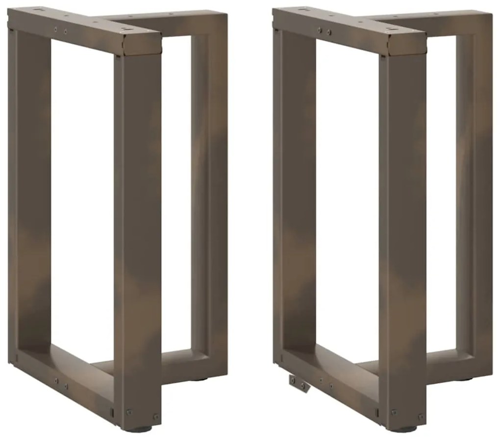 Pés de mesa de jantar em forma de T, 2 peças, preto, 50x35x(72-73) cm,