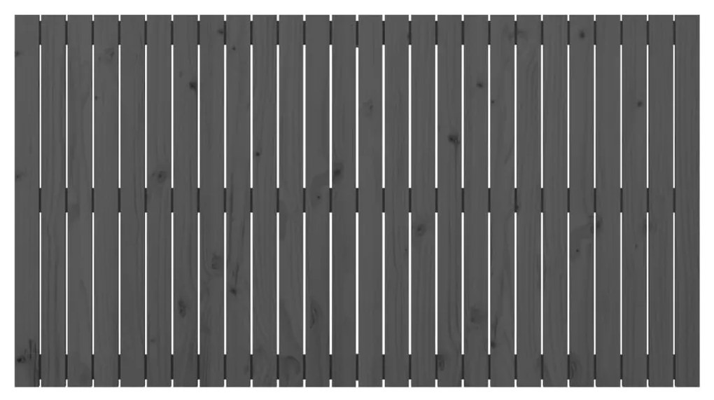 Cabeceira de parede 166x3x90 cm madeira de pinho maciça cinza