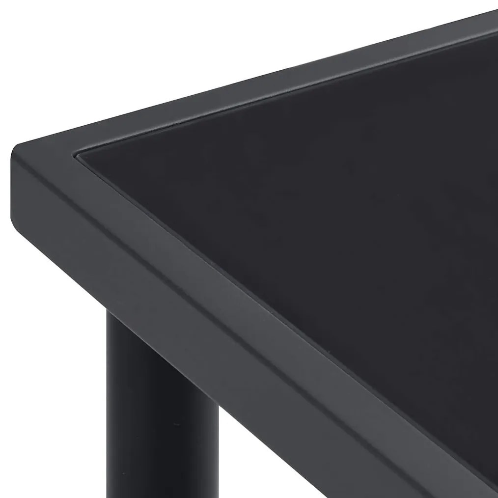 Mesa de jantar para jardim 190x90x74 cm aço antracite