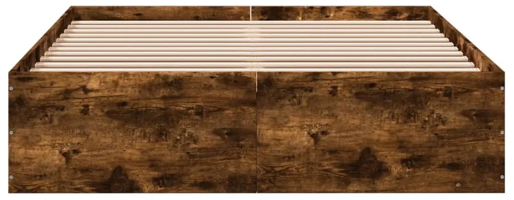 Estrutura de cama 140x200 cm derivados madeira carvalho fumado