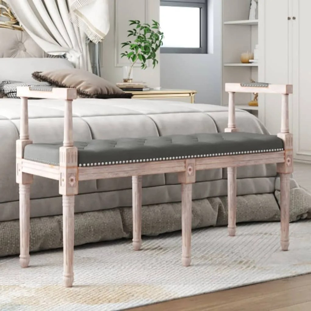 344423 vidaXL Banco 110x40x70 cm tecido cinzento-escuro