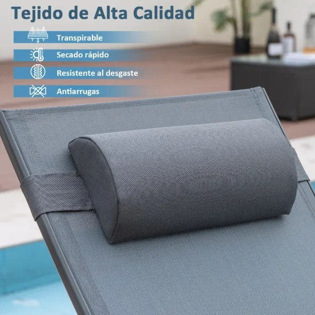 Espreguiçadeira de jardim com baloiço, braços e travesseiro cadeira de balanço encosto ajustável estrutura de metal para piscina de praia 177 x 70 x 1