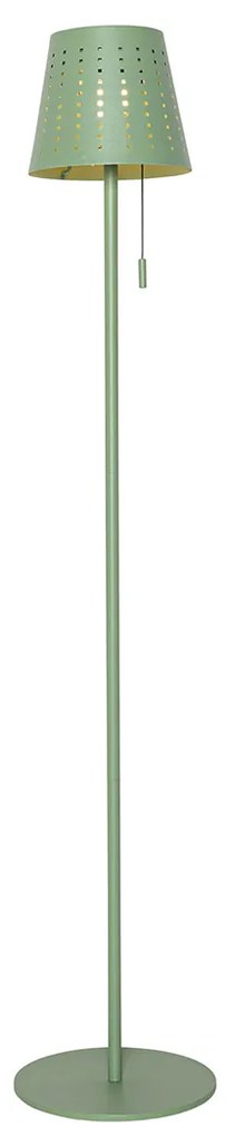 Candeeiro de pé exterior verde com LED regulável em 3 níveis a energia solar - Ferre