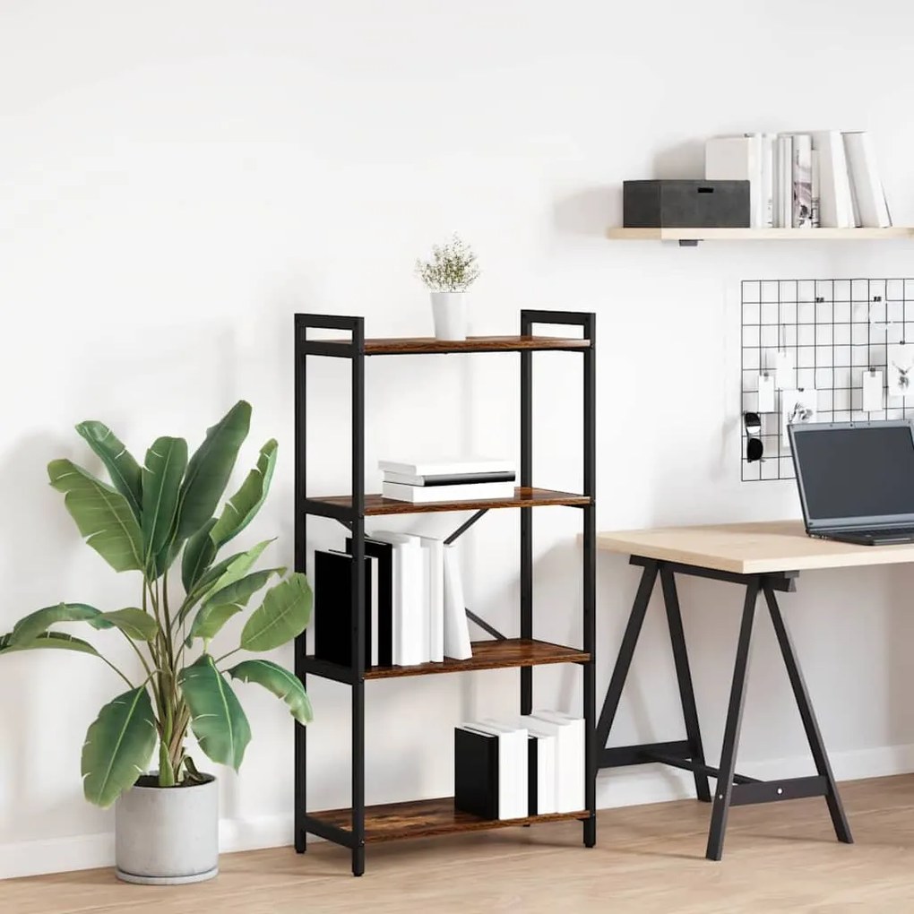 vidaXL Estante Carvalho Defumado 40 x 30 x 85 cm Madeira processada