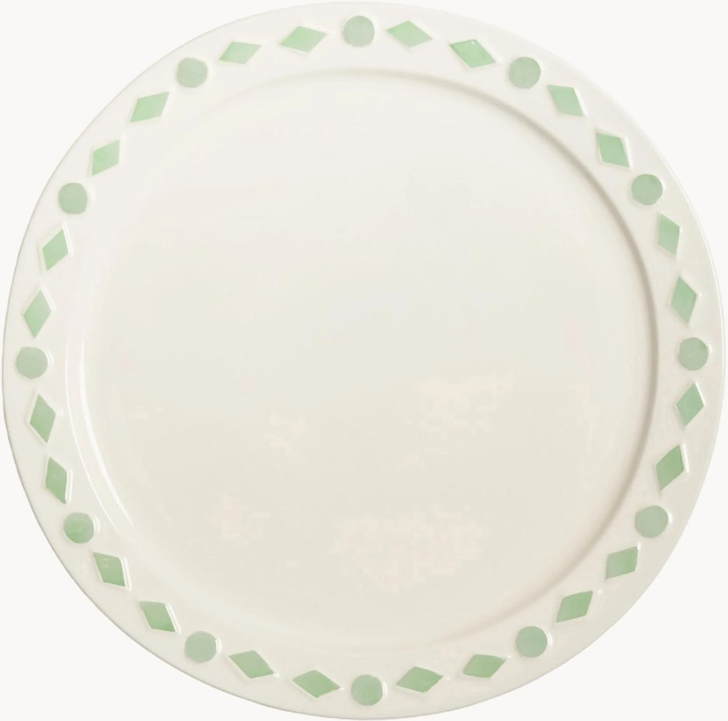 Pratos de jantar artesanais Folk, conjunto de 2