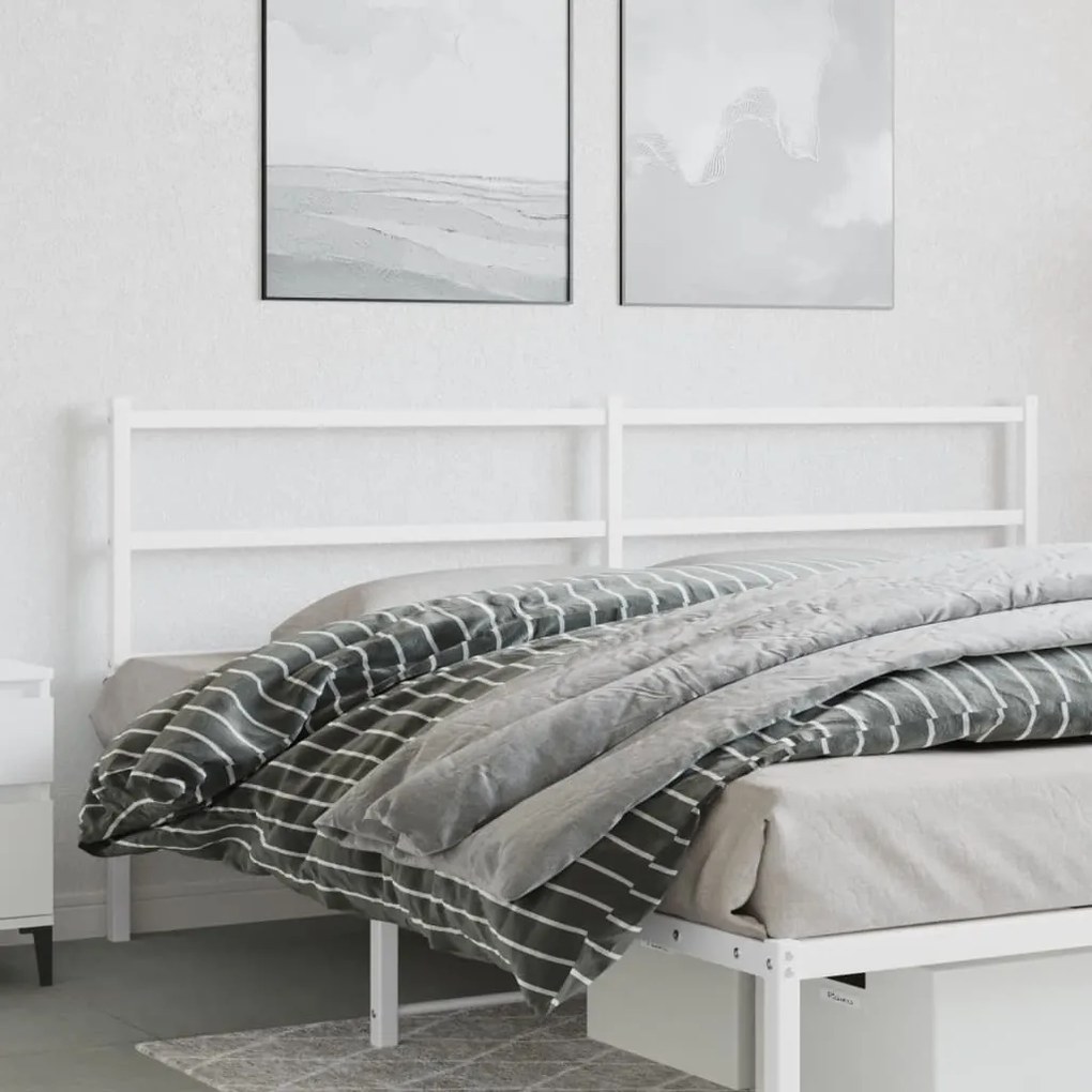 Cabeceira de cama 193 cm metal branco