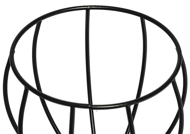 Candeeiro de teto moderno preto 40 cm redondo 3 luzes - Botu Moderno