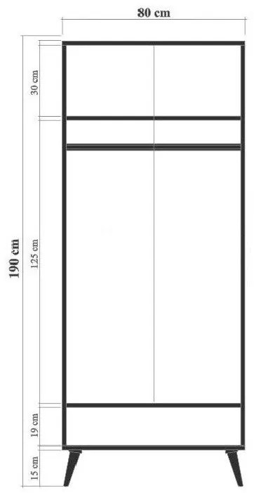Guarda-roupa City – Multicolor – 80 cm x 190 cm x 45 cm