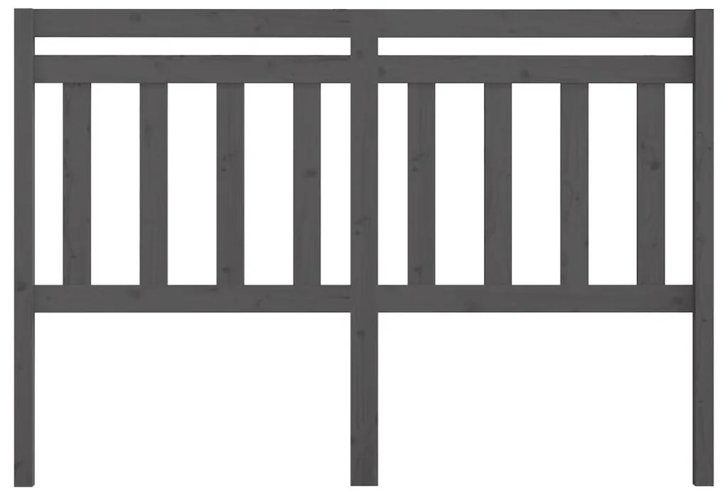 Cabeceira de cama 156x4x100 cm pinho maciço cinzento