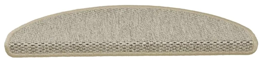 Tapetes escada adesivos aspeto sisal 15 pcs verde-claro