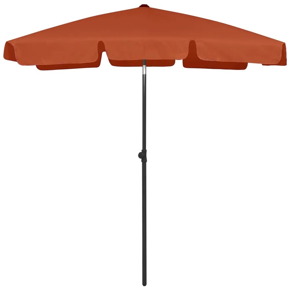vidaXL Guarda-sol de praia 180x120 cm terracotta