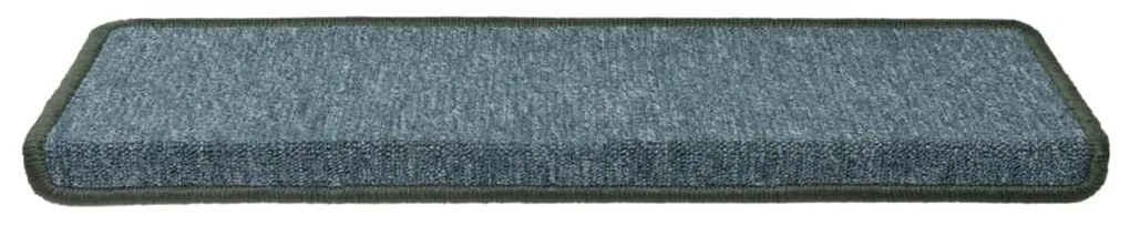 Tapete/carpete para degraus 15 pcs 65x21x4 cm verde