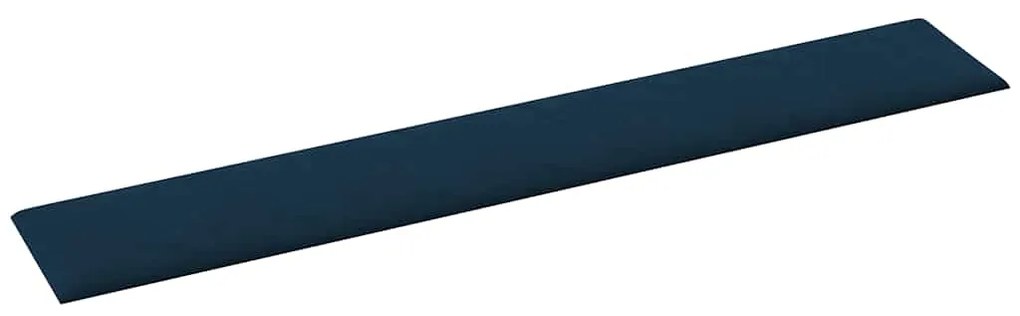 Painel de parede 12 pcs 90x15 cm veludo 1,62 m² azul