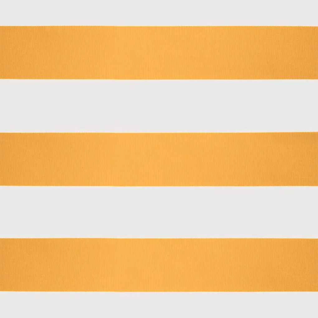 Toldo retrátil 5x3 m tecido e alumínio amarelo e branco