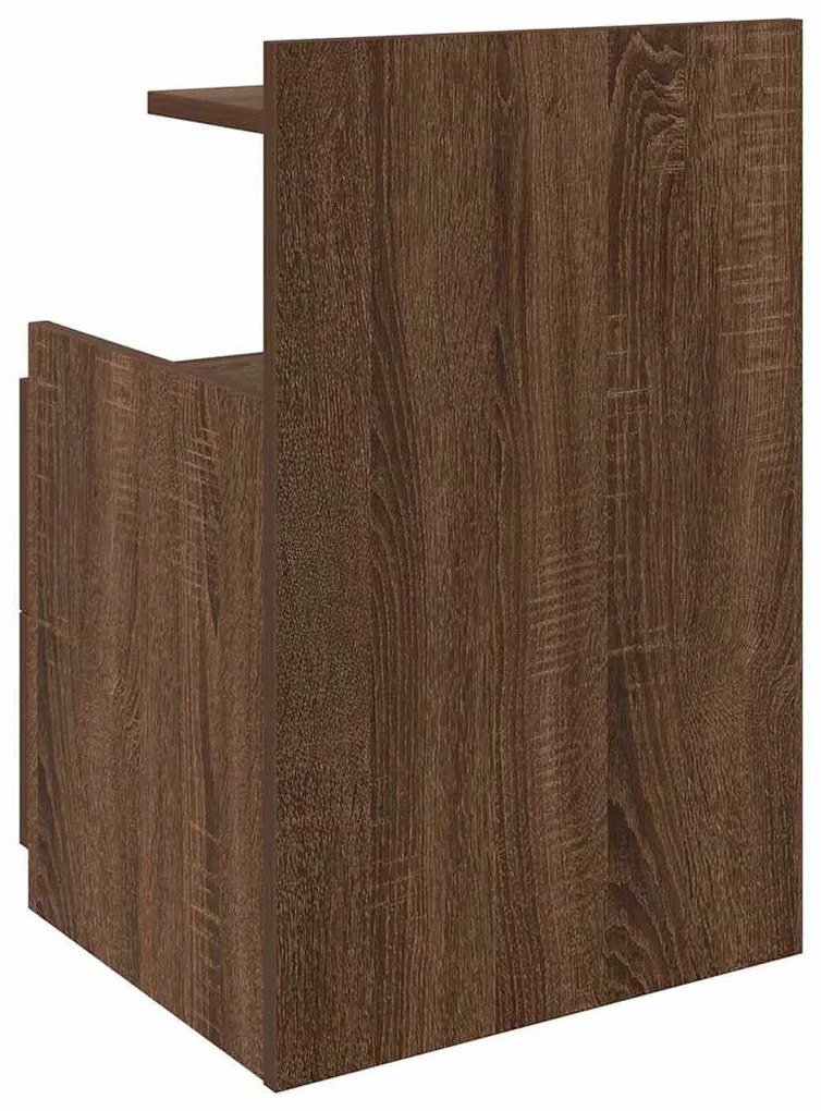 Mesas de cabeceira 2 peças com 2 gavetas carvalho castanho 40x36,5x62