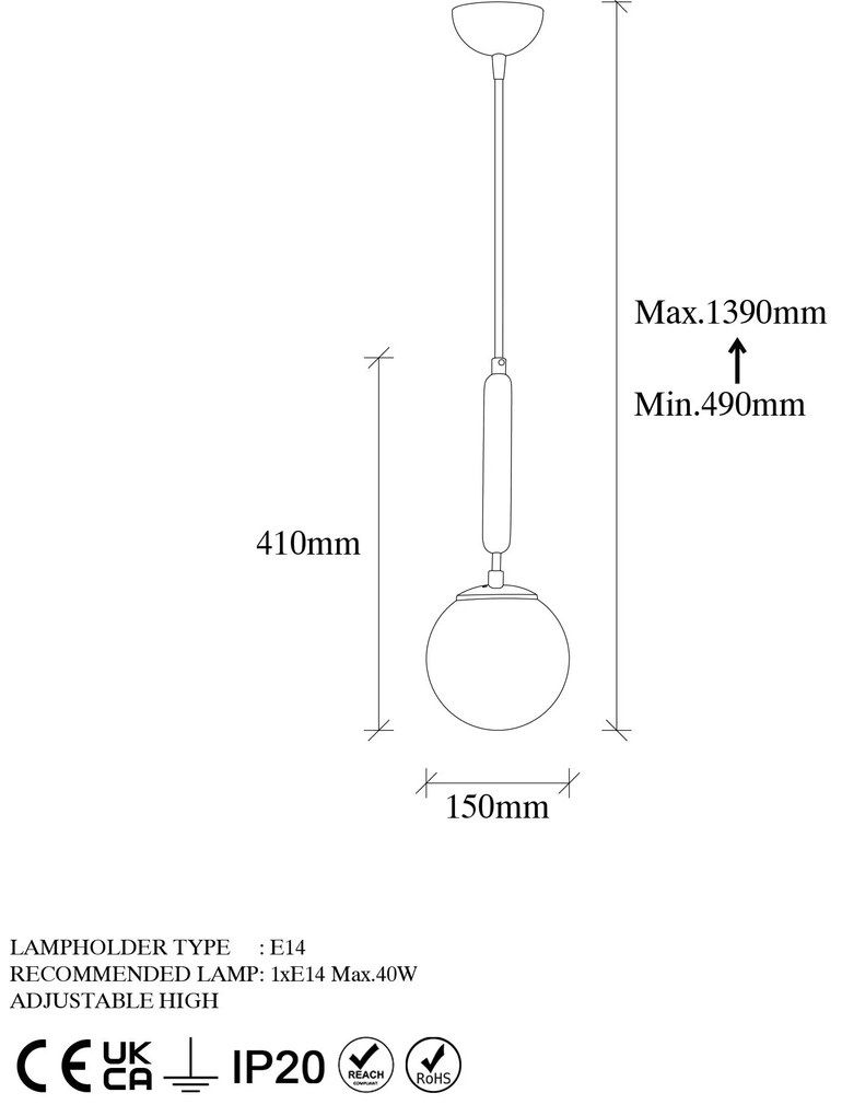 Chandelier King – Dourado – 15 x 15 x 49 cm
