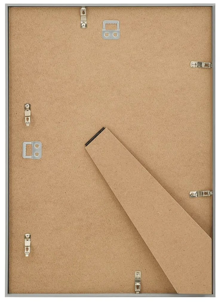 Molduras para parede ou mesa 3 pcs 18x24 cm MDF prateado